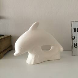 Ceramic Dolphin Bisque, Ready To Paint, Christmas Gift, Gift For Girl, Miniature, Home Decor, Housewarming Sea Decoration, Art - thumbnail 2