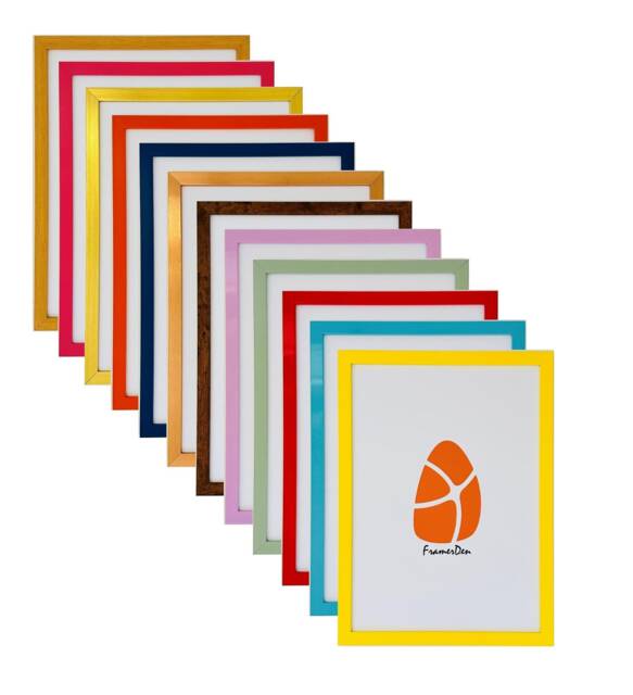 Modern Rainbow Colours Photo Frame Black White Grey Yellow Blue Orange Red Picture Poster Frames Wall Art Home Decor Gift A2 A3 A4 A5 Mount - image 1