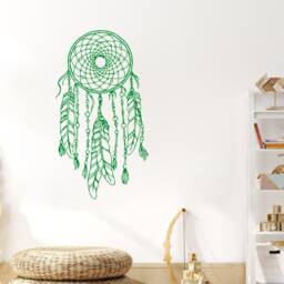 Dreamcatcher Wall Decal - Dream Catcher Stickers Boho Feather Decor Vinyl Bohemian Bedding Bedroom Home S132 - thumbnail 2