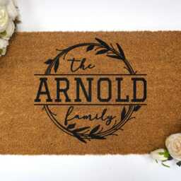 Engagement Gifts For Couple - Personalized Last Name Door Mat Custom Doormat Wedding Gift Valentines Day Galentines - thumbnail 3
