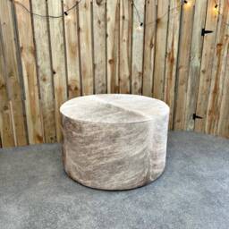 Cowhide Ottoman/Round Cowhide Footstool - Custom Made Handmade in England Ro - thumbnail 4