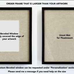 Wood Picture Frame With Linen Mat Custom Beveled Window, Heritage Frames - thumbnail 2