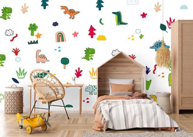 Dinosaur Jungle Wall Decals Colourful Nursery Stickers - image 1