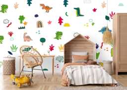 Dinosaur Jungle Wall Decals Colourful Nursery Stickers
