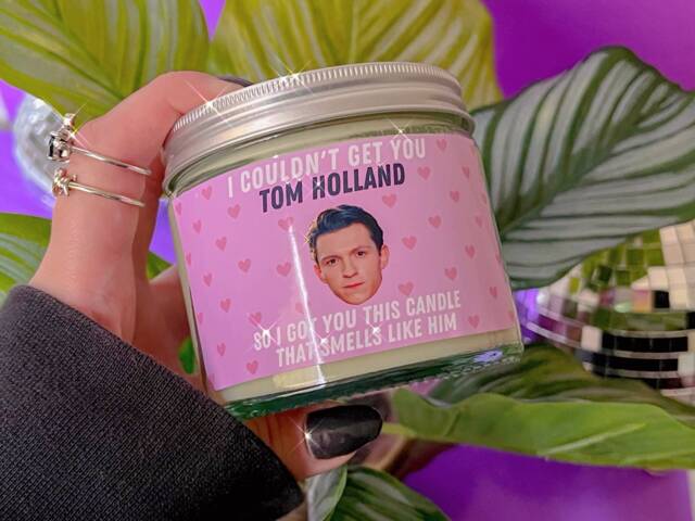 Tom Holland Scented Soy Wax Candle Funny Novelty Gift - image 1