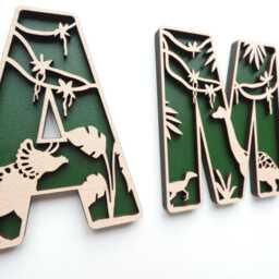 Dinosaur Themed Wooden Letters - Dino Theme Name Decoration Personalised Sign Children's Bedroom Playroom Wall Art - thumbnail 3