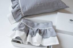 Linen Pillowcase Ruffle Edge, Shabby Chic Stonewashed Bedding - thumbnail 3