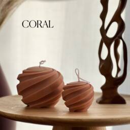 Swirl Ball Soy Wax Candle Set - Home Decor, Gift For Her - thumbnail 2
