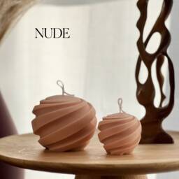 Swirl Ball Soy Wax Candle Set - Home Decor, Gift For Her - thumbnail 3