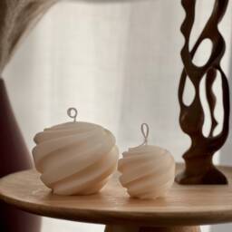 Swirl Ball Soy Wax Candle Set - Home Decor, Gift For Her