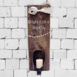 Repurposed Wood Candle Holder Upcycled Barnwood, Wall Sconce, Rustic Home Decor, Wood Wall Art, Reclaimed Sign, Lodge Decor, Farmhouse Decor - thumbnail 1