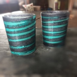 Pair Of Hand-Decorative Votive Holders