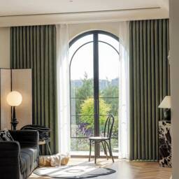 9 Colours, A Pair Of Olive Chenille Curtains , Heavy Weight Thermal Curtains, Living Room Bedroom Custom Made - thumbnail 3