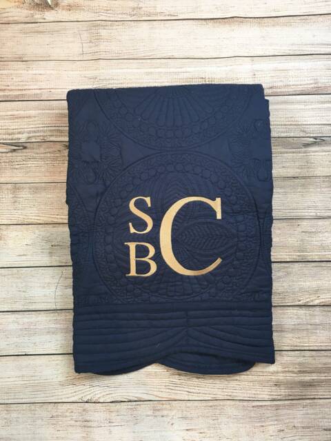 Embroidered Baby Quilt Boy, Baby Blanket Personalized Girl, Crib Quilt, Nursery Monogrammed Security Blanket - image 1