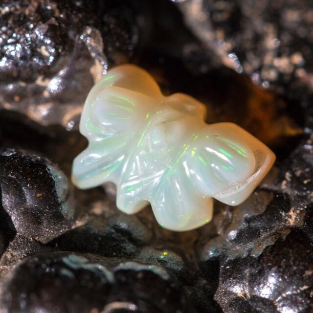 Opal Multicolor Butterfly Carving - 1.9 Cts - image 1