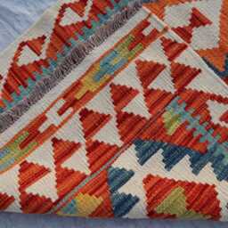 2'6x6'5 Small Stunning Turkmen Kilim, Chubi New Runner Rug, Flatweave Oriental Afghan Handmade Kilim Hallway Area Rug - thumbnail 4