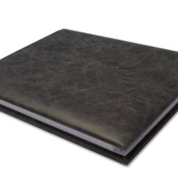 Handmade Italian Leather Address Book A5 Landscape Desk Contacts - thumbnail 3