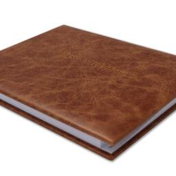 Handmade Italian Leather Address Book A5 Landscape Desk Contacts - thumbnail 2