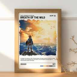 The Legend Of Zelda Breath The Wild - 2017 Poster - Video Game Art Print Gaming Gift A5-A4-A3-A2-A1 Unframed Canvas For Frame - thumbnail 2