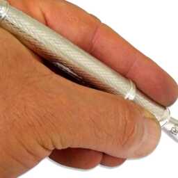 Handmade Sterling Silver Pen Set Italian Guilloche Pens - thumbnail 3