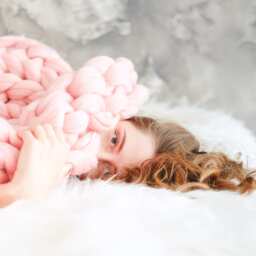 Chunky Knit Blanket, Merino Wool Chunky Throw Woven Personalized Custom Blanket - thumbnail 2