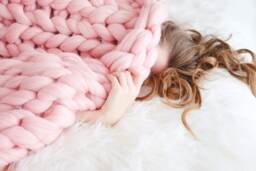 Chunky Knit Blanket, Merino Wool Chunky Throw Woven Personalized Custom Blanket - thumbnail 1