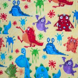 Handmade Little Monsters Fitted Flannel Cot Sheet - thumbnail 2