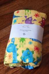 Handmade Little Monsters Fitted Flannel Cot Sheet