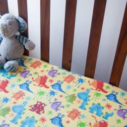 Handmade Little Monsters Fitted Flannel Cot Sheet - thumbnail 4