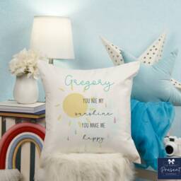 Personalised Kids Cushion - You Are My Sunshine Are Kid's Nursery Decor Positive Affirmation - thumbnail 2