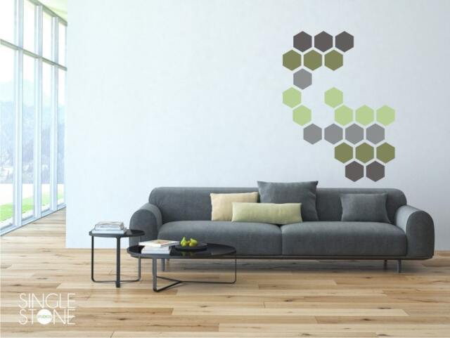 Honeycomb Pattern Wall Decals - Vinyl Stickers Art Custom Home Decor - image 1