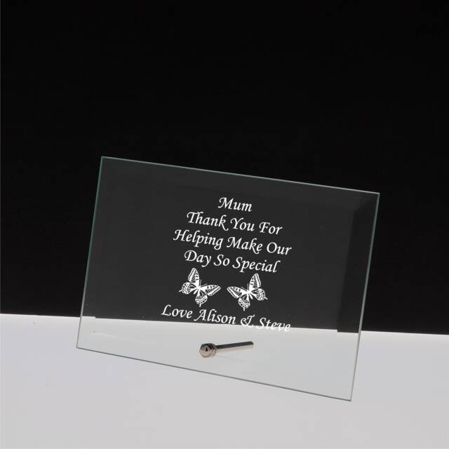Personalised Engraved Glass Plaque Mother Of The Bride Gift, Wedding, Anniversary - image 1