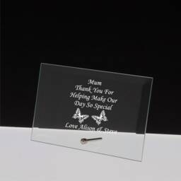 Personalised Engraved Glass Plaque Mother Of The Bride Gift, Wedding, Anniversary - thumbnail 2