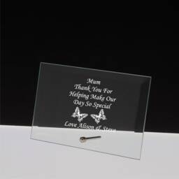 Personalised Engraved Glass Plaque Mother Of The Bride Gift, Wedding, Anniversary - thumbnail 1