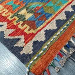 Heritage Tribal Runner, Handmade Artisan Afghan Turkish Scandinavian Navajo Bohemian Flatweave Wool Multicolour Kilim Runner Rug 190x70 cm - thumbnail 2