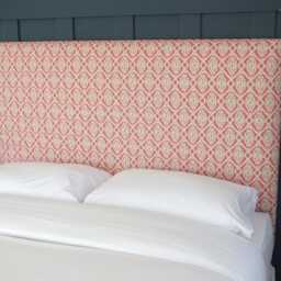 Pink Ikat Fabric Upholstered Headboard - Single Double King Size Super - thumbnail 3