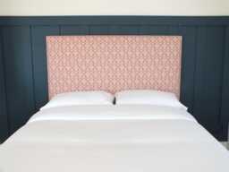 Pink Ikat Fabric Upholstered Headboard - Single Double King Size Super - thumbnail 1