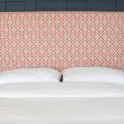 Pink Ikat Fabric Upholstered Headboard - Single Double King Size Super - thumbnail 4