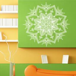 Mandala Flower Ornament Design Wall Sticker Vinyl Mural Decal Home House Apartment Art Decor Free Shipping L109 - thumbnail 1