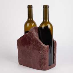 Handmade Burgundy Marble Wine Bottle Holder Unique Rack - thumbnail 3