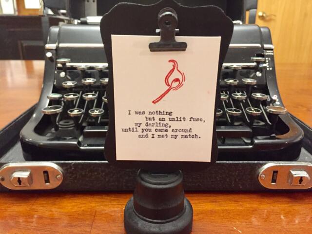 My Darling. Poetry On Antique Typewriter. Pre-Framed. Gift Ideas For Birthday, Wedding, Anniversary, Christmas, Newborn Baby - image 1