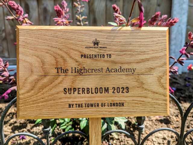 Personalised Engraved Oak Garden Sign With Stake - Weather Protected - image 1