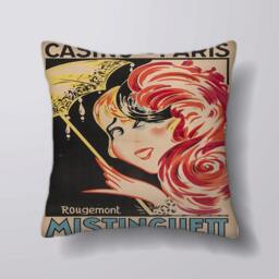 Casino De Paris Mistinguett - Cushion Cover Case Or Stuffed With Insert - thumbnail 1
