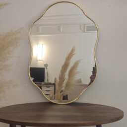 Handmade Moroccan Brass Frame Mirror Bohemian Home Decor - thumbnail 4
