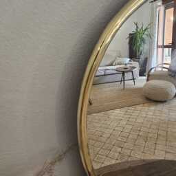 Handmade Moroccan Brass Frame Mirror Bohemian Home Decor - thumbnail 3