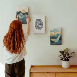 3 Piece Canvas Set - Mountain Landscapes Inspirational Text, Turquoise Wall Art Print, Abstract Hanging