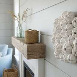 Textured Dimensional Sea Urchins Wall Art White Clay Nautical Sculpture Plaque For Beach House - thumbnail 4