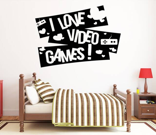 Gamer Wall Decal Video Game Controller Sticker Vg047 - image 1