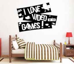 Gamer Wall Decal Video Game Controller Sticker Vg047 - thumbnail 1