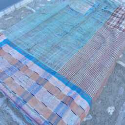 Traditional Handcrafted Reversible Kantha Quilt - Elegant Indian Bedding Throw With Floral Stitch Patterns - thumbnail 4